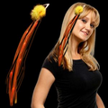Black and Orange LED Ribbon Fascinator Diva Hair Clip